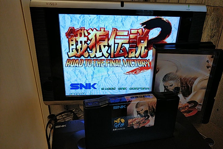 Fatal Fury 3 Garo Densetsu 3 SNK NEO GEO AES Cartridge, Manual Boxed set-f0327-