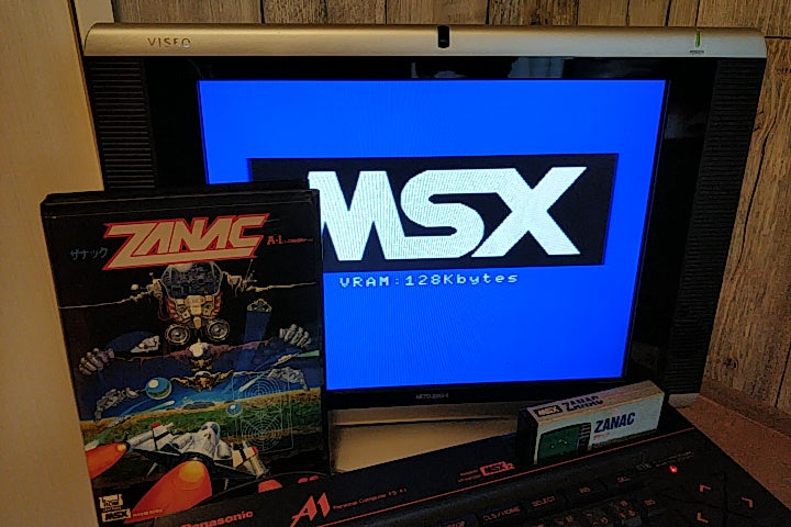 ZANAC EX MSX MSX2 Game cartridge,Manual,Special Card,Boxed set tested -a104- - Hakushin Retro Game shop