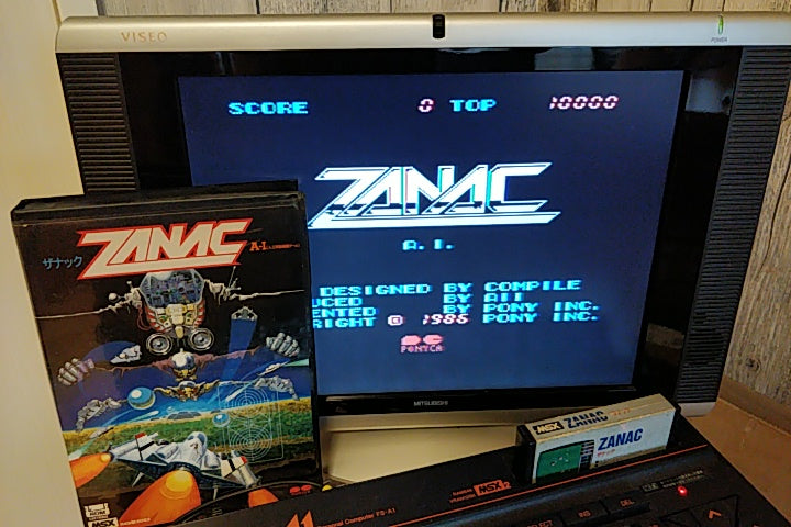 ZANAC EX MSX MSX2 Game cartridge,Manual,Special Card,Boxed set tested -a104- - Hakushin Retro Game shop