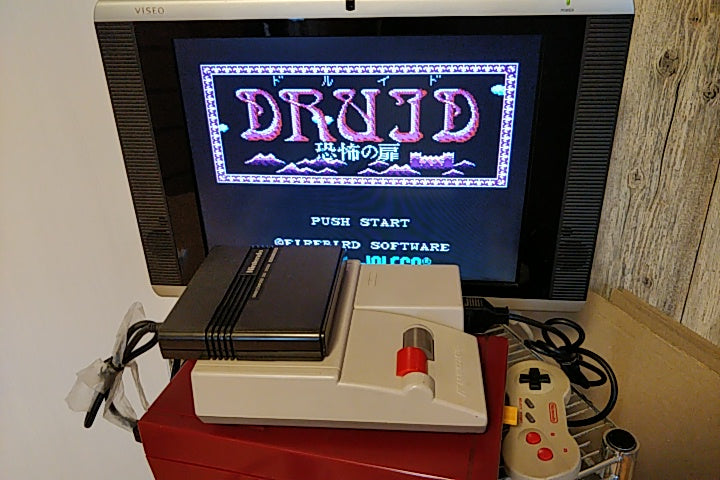 DRUID FAMICOM DISK SYSTEM FCD/Disk and case set tested -a106- - Hakushin Retro Game shop