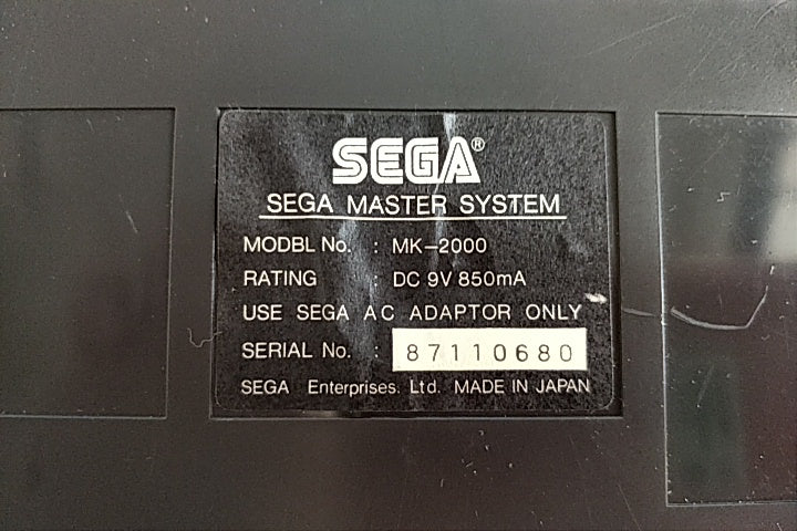 SEGA Master System Console MK-2000,Two Pads,PSU,Boxed set tested-a1126- - Hakushin Retro Game shop