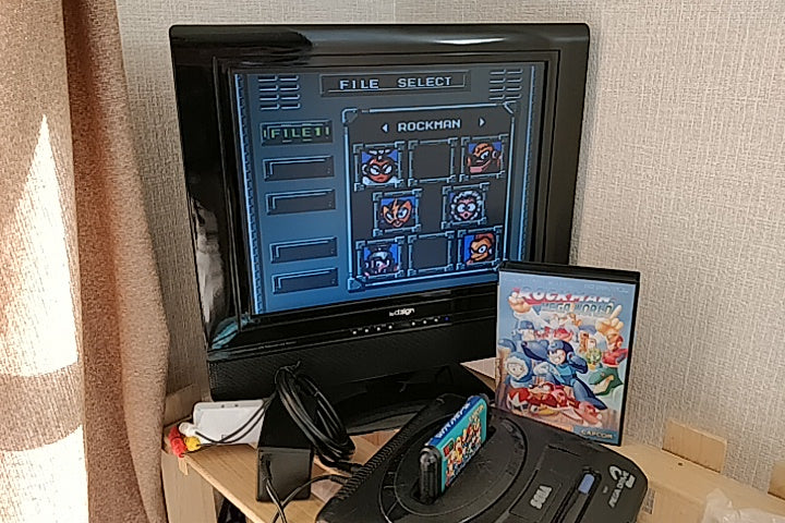 ROCK MAN MEGA WORLD MEGAMAN MEGA DRIVE (Genesis )  Cartridge,Boxed set-a1219- - Hakushin Retro Game shop