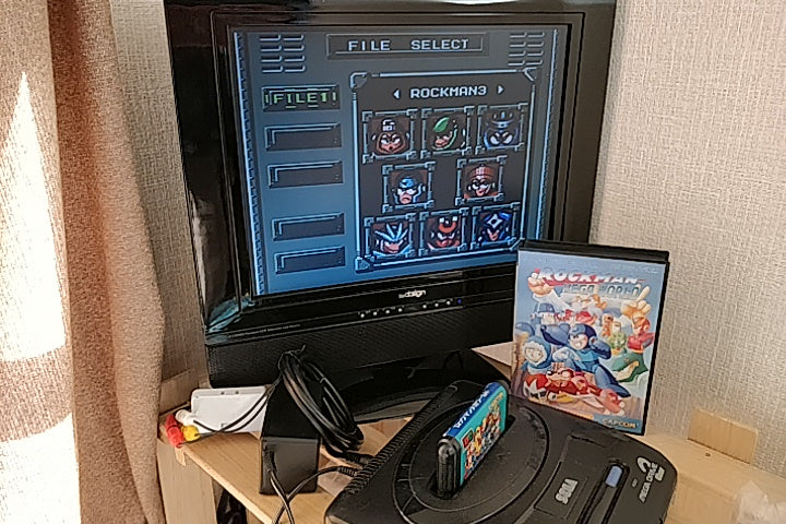 ROCK MAN MEGA WORLD MEGAMAN MEGA DRIVE (Genesis )  Cartridge,Boxed set-a1219- - Hakushin Retro Game shop