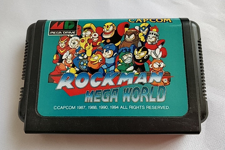ROCK MAN MEGA WORLD MEGAMAN MEGA DRIVE (Genesis )  Cartridge,Boxed set-a1219- - Hakushin Retro Game shop