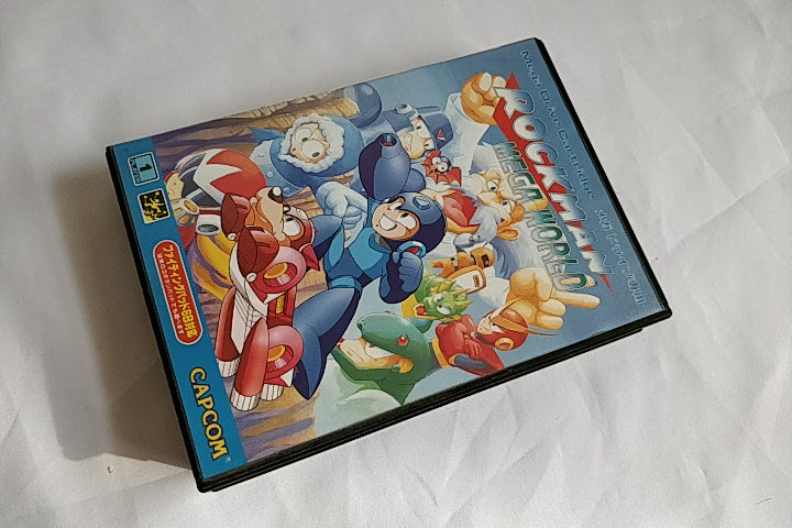 ROCK MAN MEGA WORLD MEGAMAN MEGA DRIVE (Genesis )  Cartridge,Boxed set-a1219- - Hakushin Retro Game shop