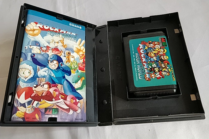 ROCK MAN MEGA WORLD MEGAMAN MEGA DRIVE (Genesis )  Cartridge,Boxed set-a1219- - Hakushin Retro Game shop