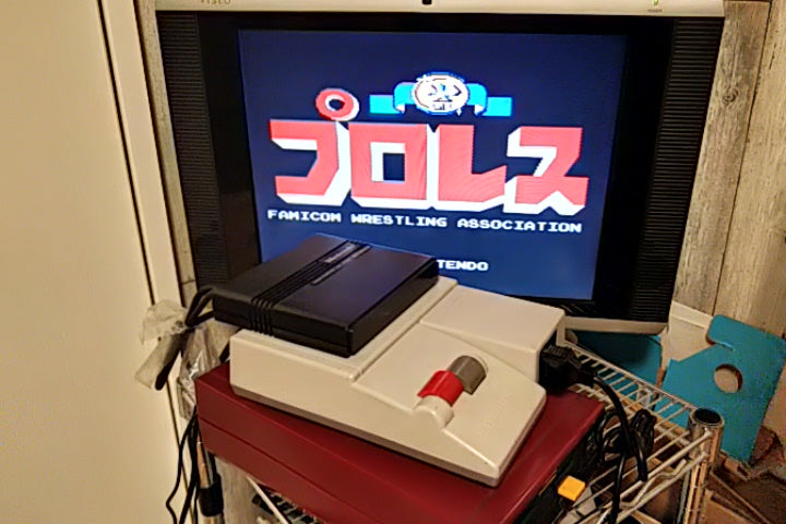 ZANAC/Pro wrestling FAMICOM DISK SYSTEM FCD Gamedisk and Box set tested-a1224- - Hakushin Retro Game shop