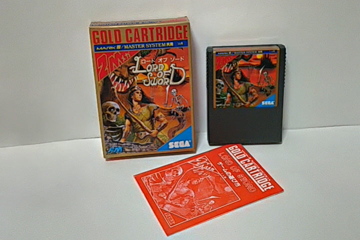 Lord of The Sword SEGA Mark 3 Master system Game Cartridge,Manual,Boxed -b126- - Hakushin Retro Game shop