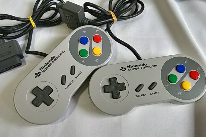 Super Famicom SNES console (SNES/SHVC-001),2 pads,AV cable,Manual,Boxed-b128- - Hakushin Retro Game shop