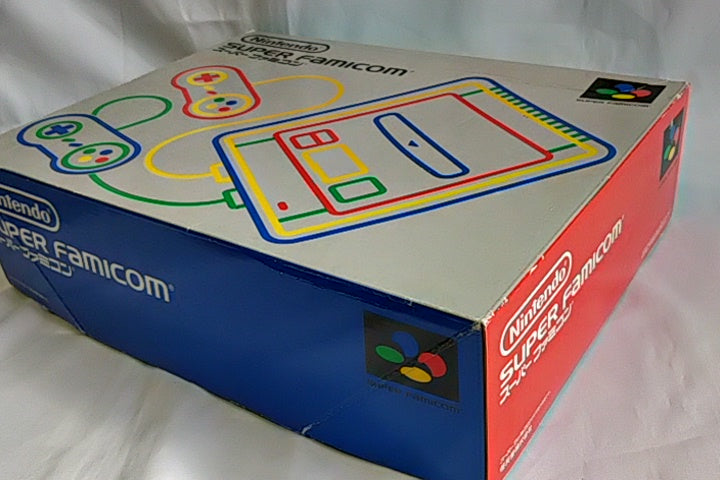 Super Famicom SNES console (SNES/SHVC-001),2 pads,AV cable,Manual,Boxed-b128- - Hakushin Retro Game shop