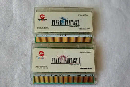 Final Fantasy 1 and 2 set BANDAI Wonder Swan Color WS Game cartridge tested-b205 - Hakushin Retro Game shop