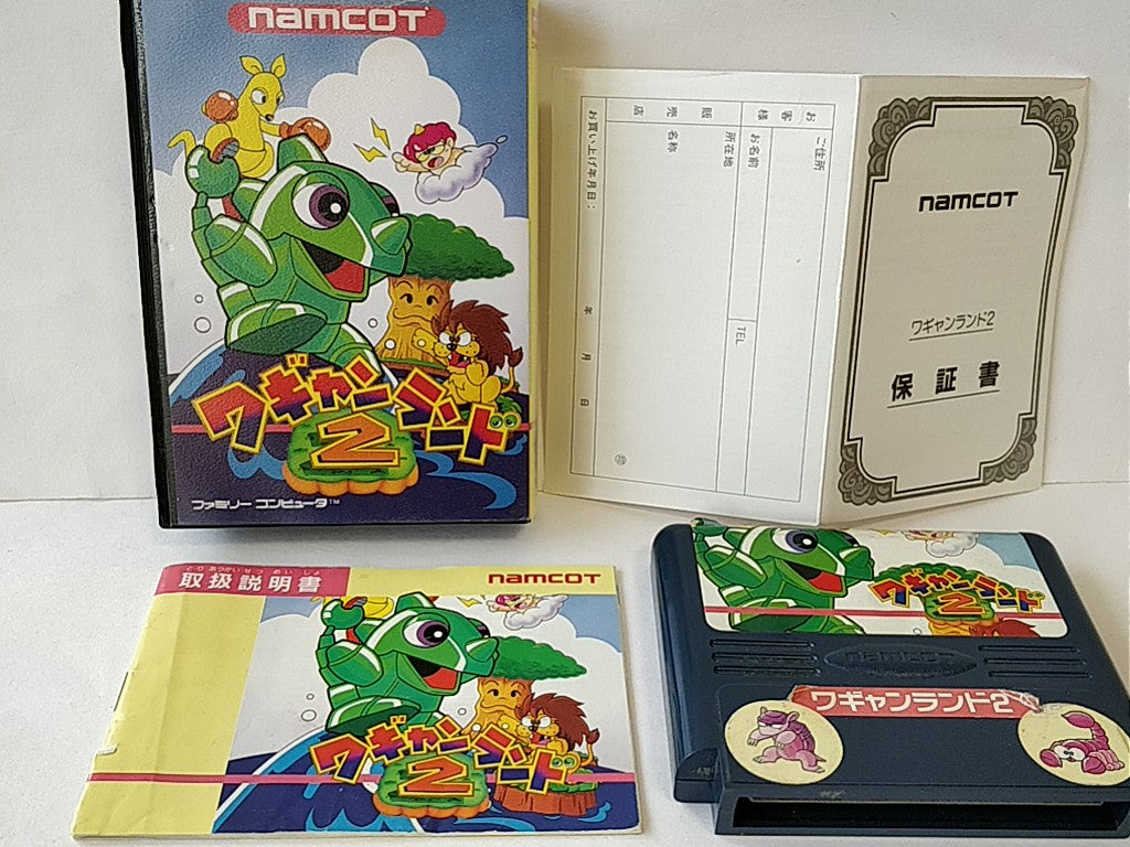 Wagan Land 2 Nintendo Famicom FC NES Cartridge,Manual,Boxed Japan tested-b313- - Hakushin Retro Game shop