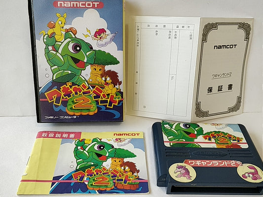 Wagan Land 2 Nintendo Famicom FC NES Cartridge,Manual,Boxed Japan tested-b313- - Hakushin Retro Game shop