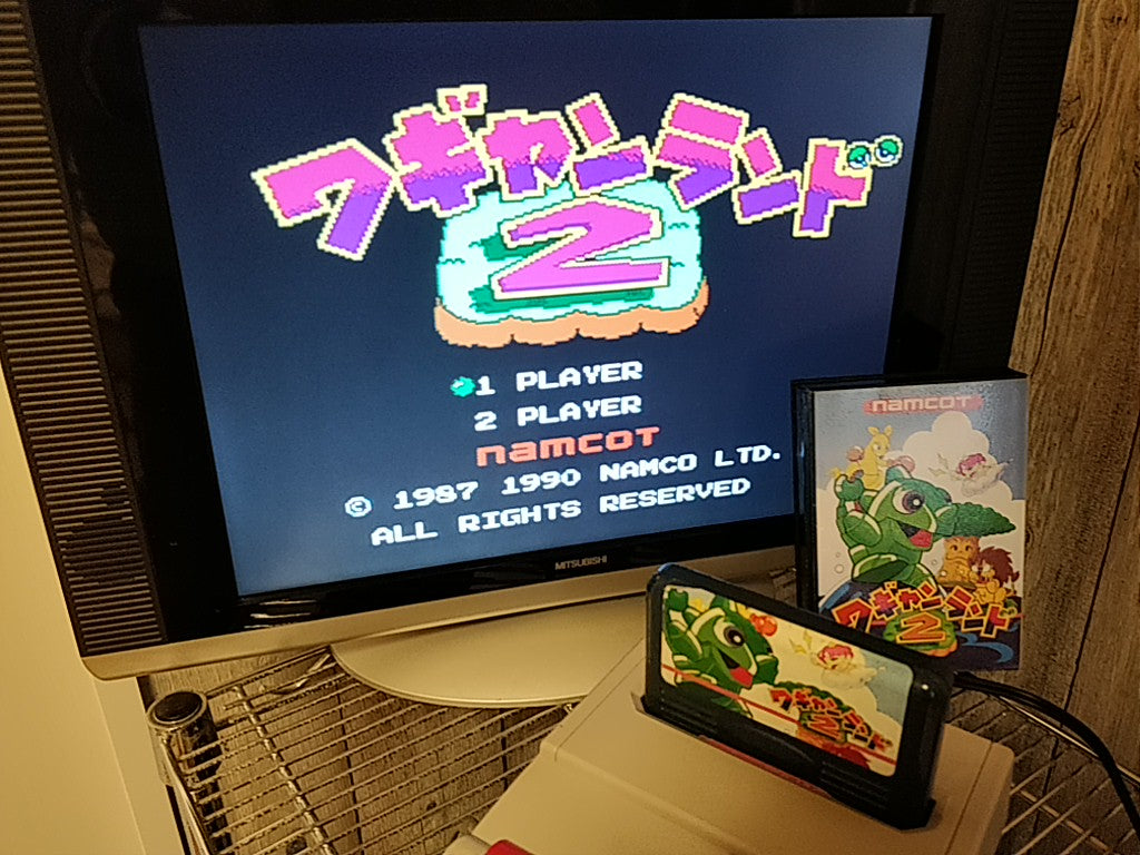 Wagan Land 2 Nintendo Famicom FC NES Cartridge,Manual,Boxed Japan tested-b313- - Hakushin Retro Game shop