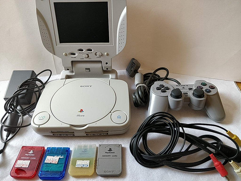 Sony PlayStation PS one Console,LCD monitor,PSU and Controller set tested-b412- - Hakushin Retro Game shop