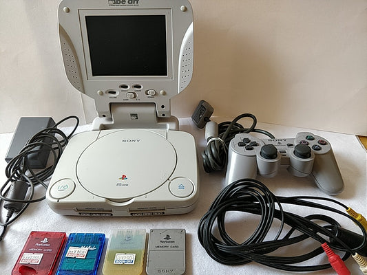 Sony PlayStation PS one Console,LCD monitor,PSU and Controller set tested-b412- - Hakushin Retro Game shop
