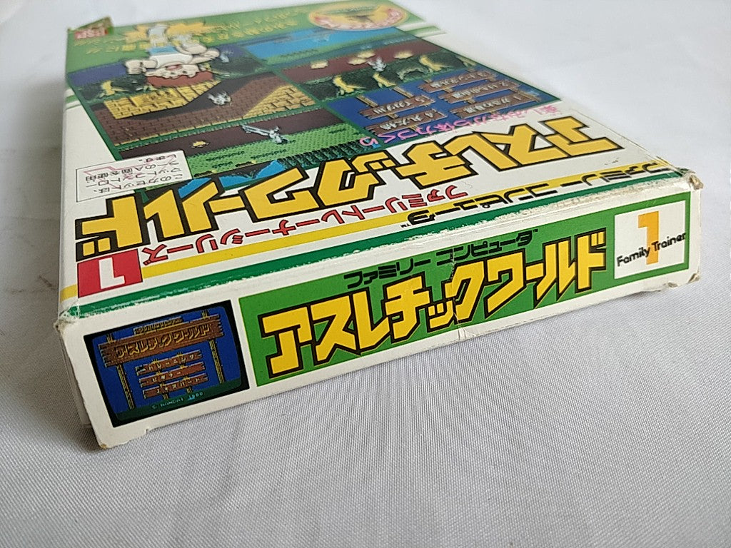 Athletic World Family trainer Famicom NES Cartridge,manual,boxed tested-b520- - Hakushin Retro Game shop
