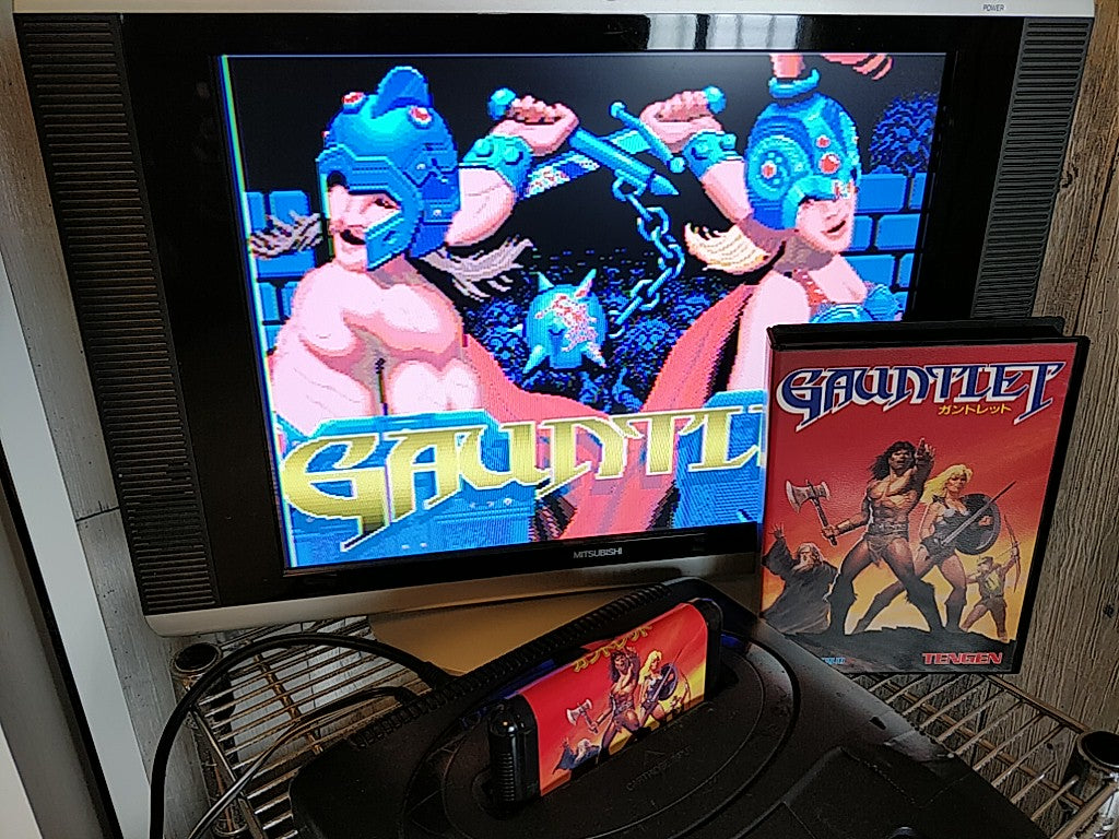 Gauntlet SEGA MEGA DRIVE GENESIS Cartridge,Manual,Boxed set tested-b602- - Hakushin Retro Game shop