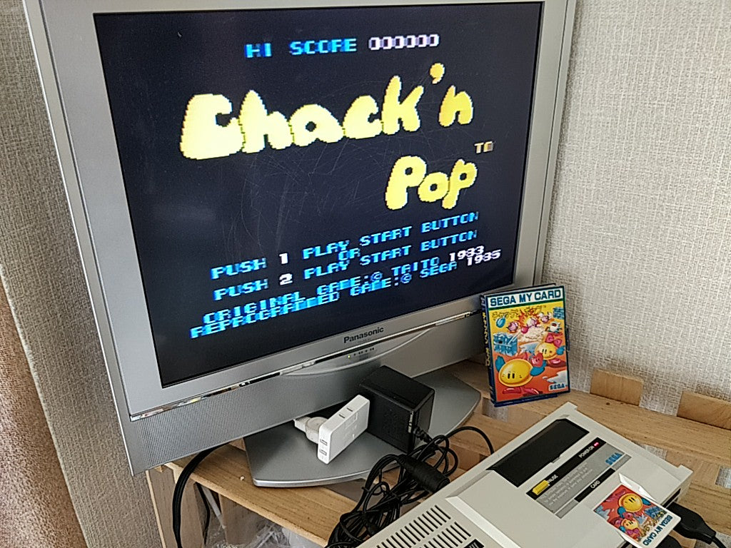 Chack'n Pop SEGA Mark 3,SG-1000 Game Card, Manual, Boxed set /tested-b701- - Hakushin Retro Game shop