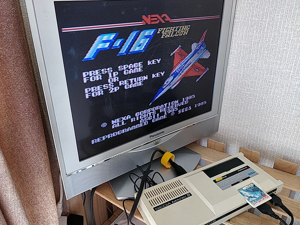 F-16 FIGHTING FALCON for SEGA Mark 3,SG-1000 Game Card only/tested-c0318- - Hakushin Retro Game shop