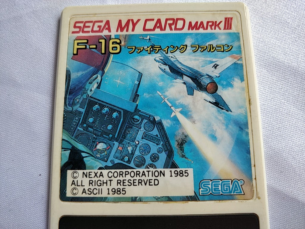 F-16 FIGHTING FALCON for SEGA Mark 3,SG-1000 Game Card only/tested-c03