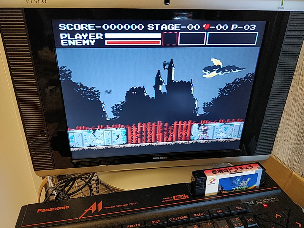 CASTLEVANIA Akumajo Dracula MSX MSX2 Game Cartridge only tested-c0408- - Hakushin Retro Game shop