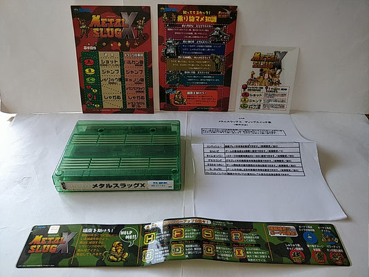 METAL SLUG X SNK NEOGEO MVS Arcade Cartridge and Inst card set tested-c0414- - Hakushin Retro Game shop