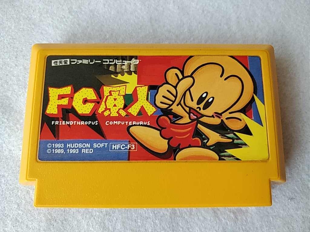 FC GENJIN Bonks Adventure Nintendo FAMICOM (FC) Cartridge,Manual,Boxed -c0419- - Hakushin Retro Game shop