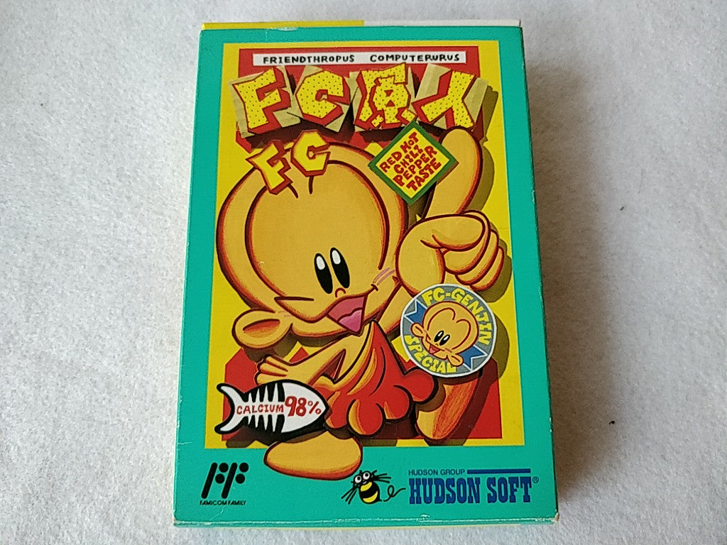 FC GENJIN Bonks Adventure Nintendo FAMICOM (FC) Cartridge,Manual,Boxed -c0419- - Hakushin Retro Game shop