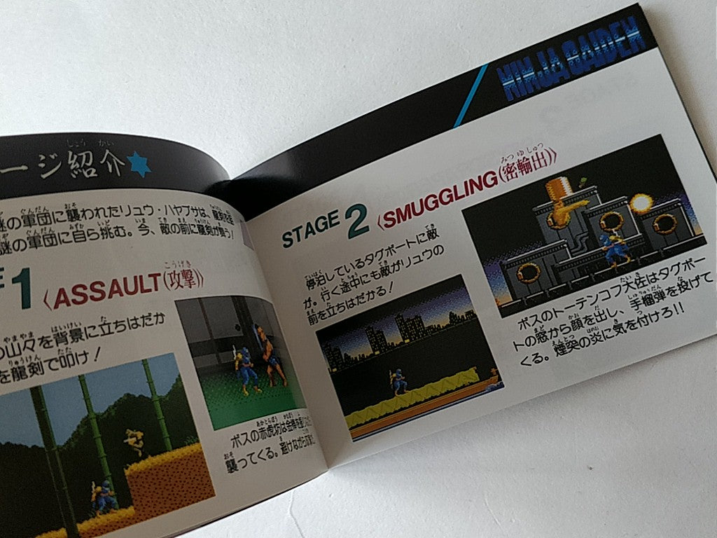 Ninja Gaiden SEGA GAME GEAR GG Cartridge,Manual,Boxed set tested-c0524- - Hakushin Retro Game shop