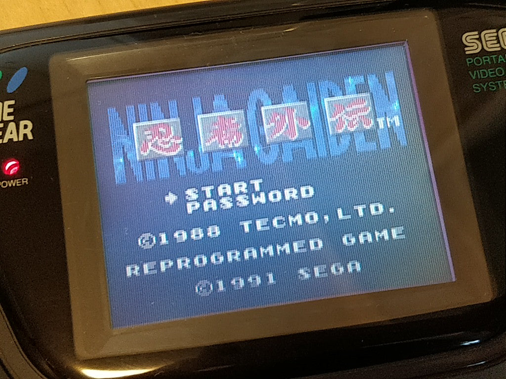 Ninja Gaiden SEGA GAME GEAR GG Cartridge,Manual,Boxed set tested-c0524- - Hakushin Retro Game shop