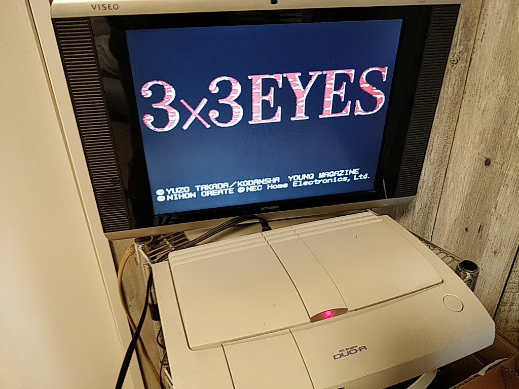 3x3 eyes limited edition W/spine,VHS,PC Engine CD-ROM2 PCE set tested-cc0615 - Hakushin Retro Game shop