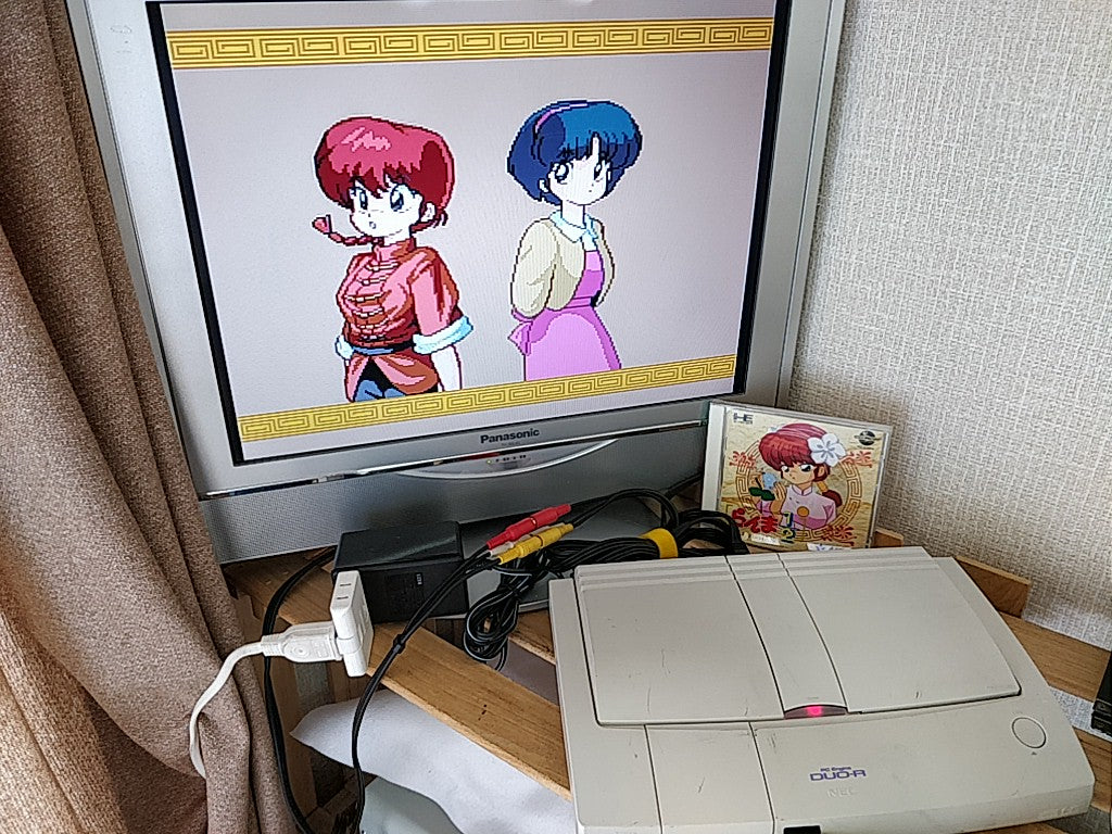 Ranma 1/2 SEGA PC Engine CD-ROM2 Game Disk,Manual,Spine Card,Cased tested-c0619- - Hakushin Retro Game shop