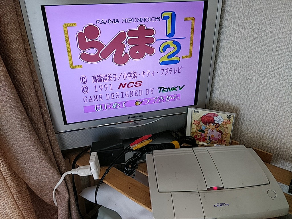 Ranma 1/2 SEGA PC Engine CD-ROM2 Game Disk,Manual,Spine Card,Cased tested-c0619- - Hakushin Retro Game shop