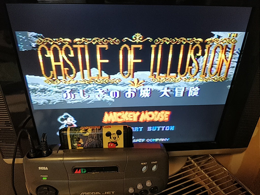 Starring Mickey Mouse Castle Of Illusion,World of Illusion set MEGA DRIVE-c0620- - Hakushin Retro Game shop