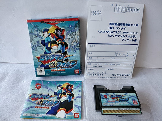 ROCKMAN & FORTE Cartridge,Manual,Boxed set WonderSwan WS tested-c0623-
