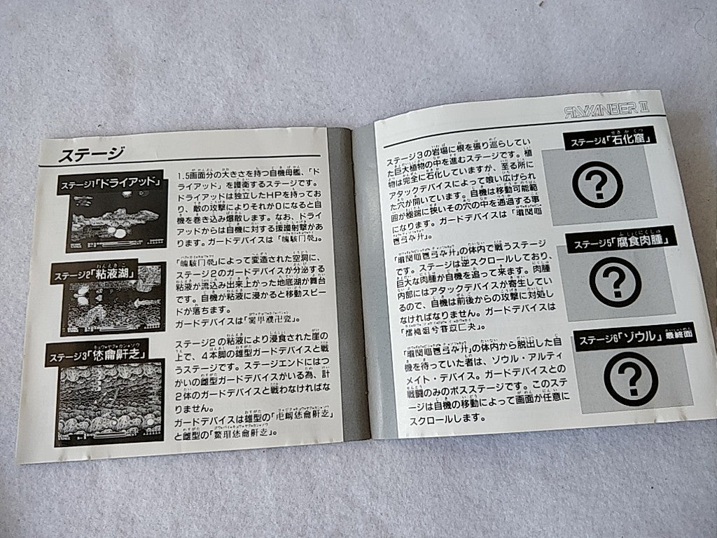 Rayxanber 3 III PC Engine CD-ROM2 PCE Game Disk,Manual,Cased set tested-c0623- - Hakushin Retro Game shop