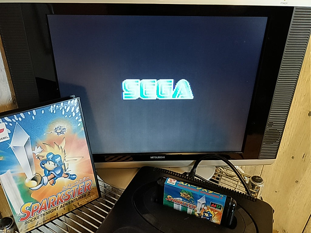 SPARKSTER Rocket Knight Adventures 2 SEGA MEGA DRIVE (Genesis ) Cart,Boxed-f0823