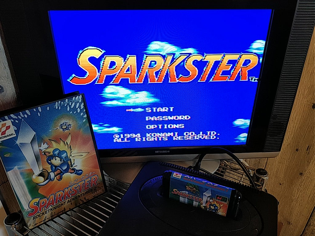 SPARKSTER Rocket Knight Adventures 2 SEGA MEGA DRIVE (Genesis ) Cart,Boxed-f0823