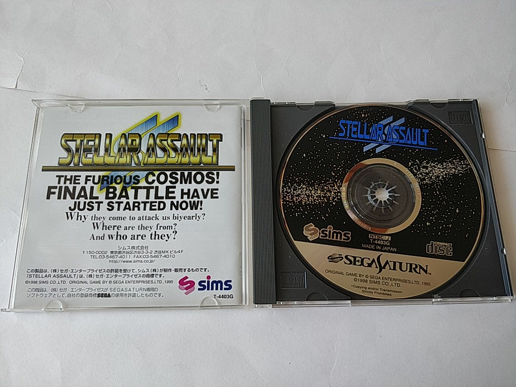 STELLAR ASSAULT SS (Shadow Squadron) SEGA Saturn,Manual,Reg Card,Seal set-c0901- - Hakushin Retro Game shop