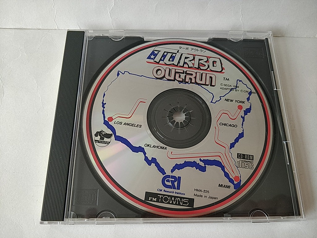 TURBO OUTRUN for FM TOWNS / MARTY Game,Manual Boxed set/Japan Ver.NTSC-J-c0904-