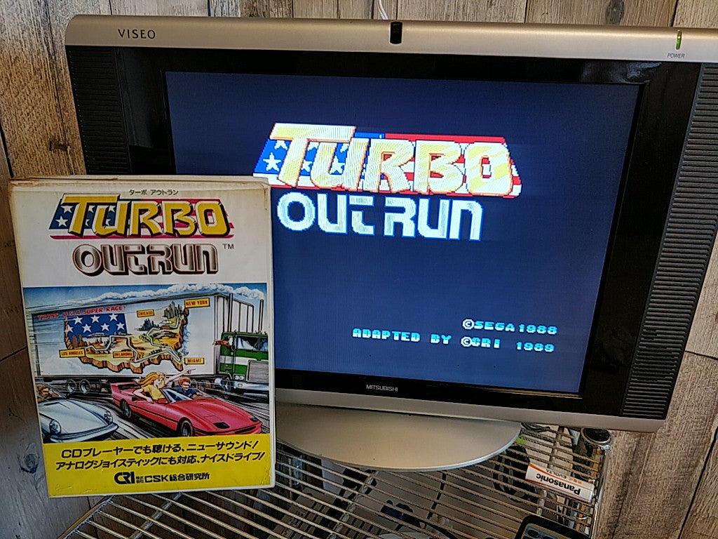 TURBO OUTRUN for FM TOWNS / MARTY Game,Manual Boxed set/Japan Ver.NTSC-J-c0904-