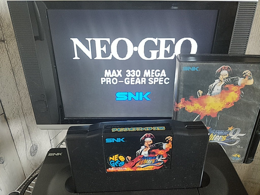 KOF 95 THE KING OF FIGHTERS 95 SNK NEO GEO AES Cartridge, Manual Box set-f0118-