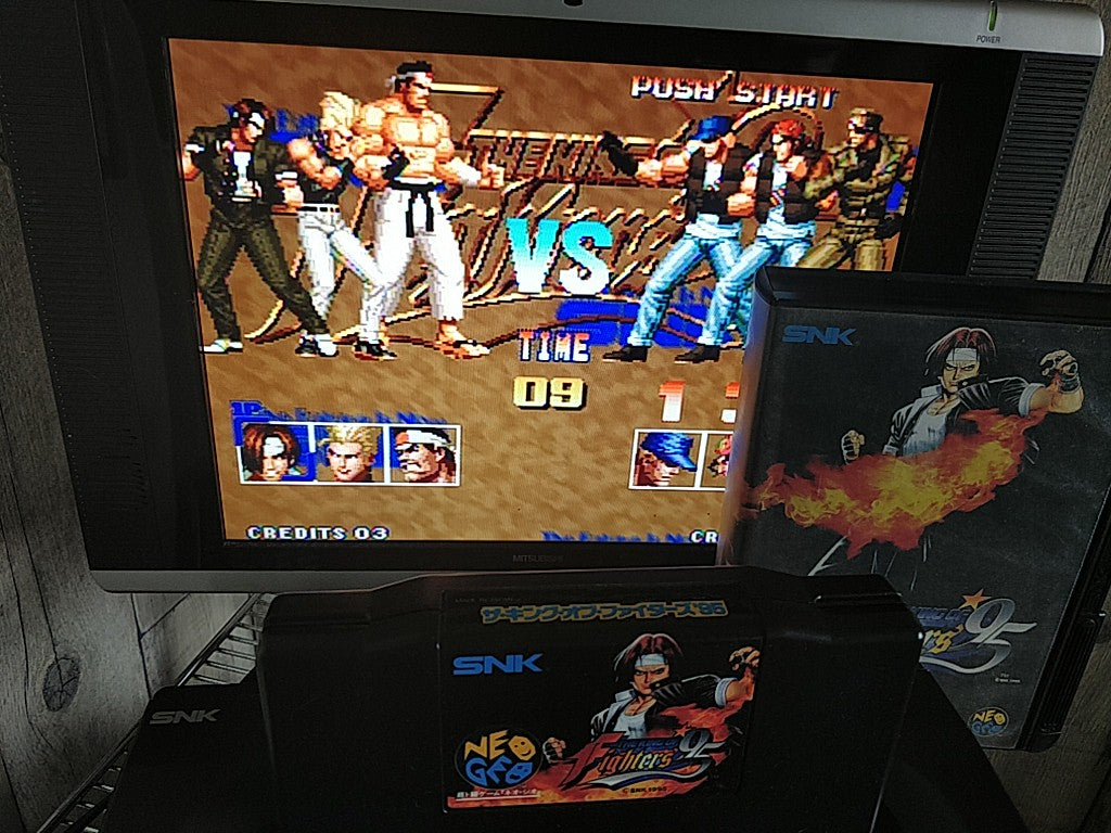 KOF 95 THE KING OF FIGHTERS 95 SNK NEO GEO AES Cartridge, Manual Box set-f0118-