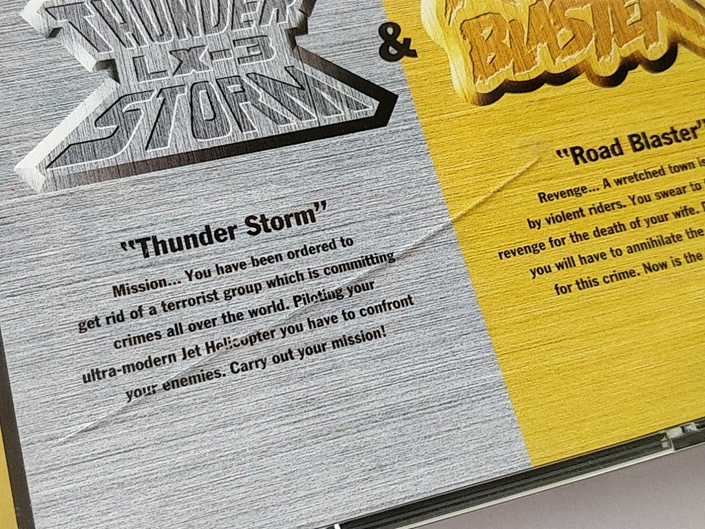 Thunder Storm & Road Blaster SEGA Saturn/Game Disk and Boxed tested-c0915- - Hakushin Retro Game shop