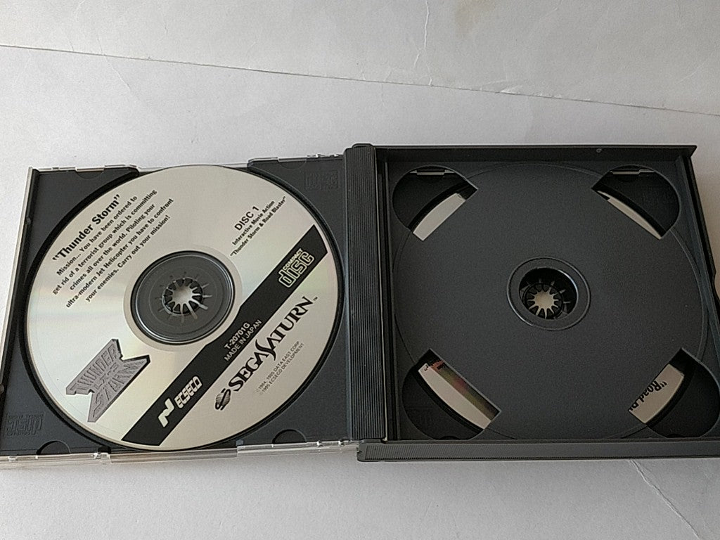Thunder Storm & Road Blaster SEGA Saturn/Game Disk and Boxed tested-c0915- - Hakushin Retro Game shop