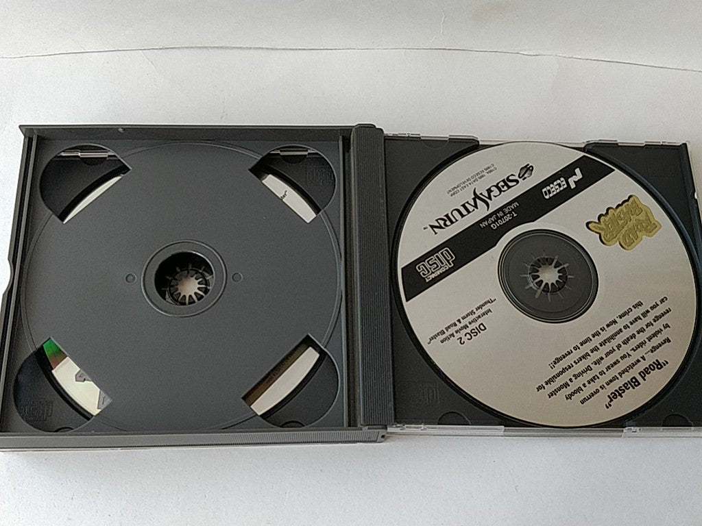 Thunder Storm & Road Blaster SEGA Saturn/Game Disk and Boxed tested-c0915- - Hakushin Retro Game shop