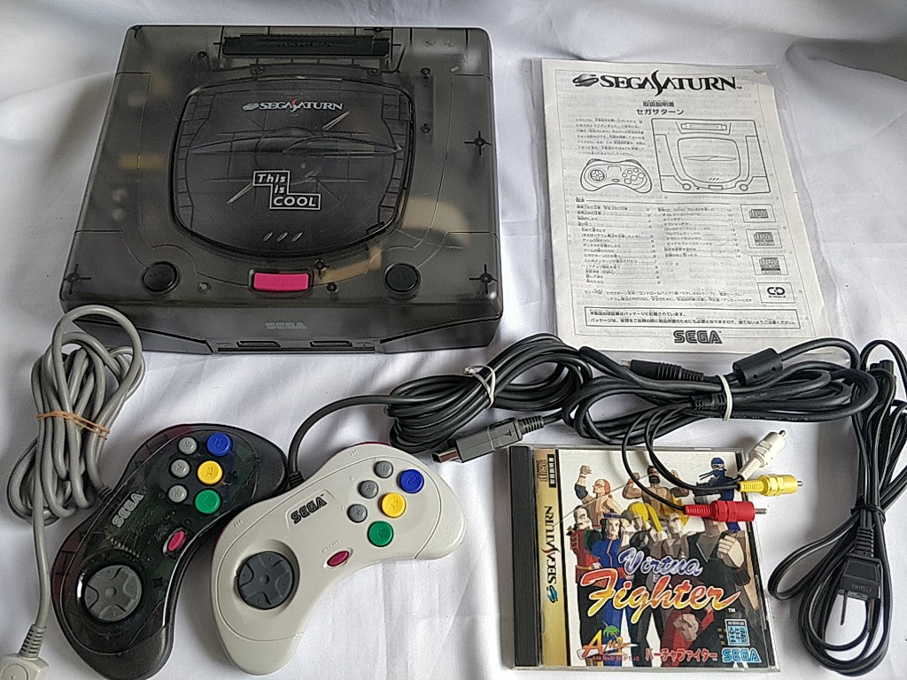 SEGA Saturn SS Limited Clear Skeleton Console HST-3220,Pad,Cable 