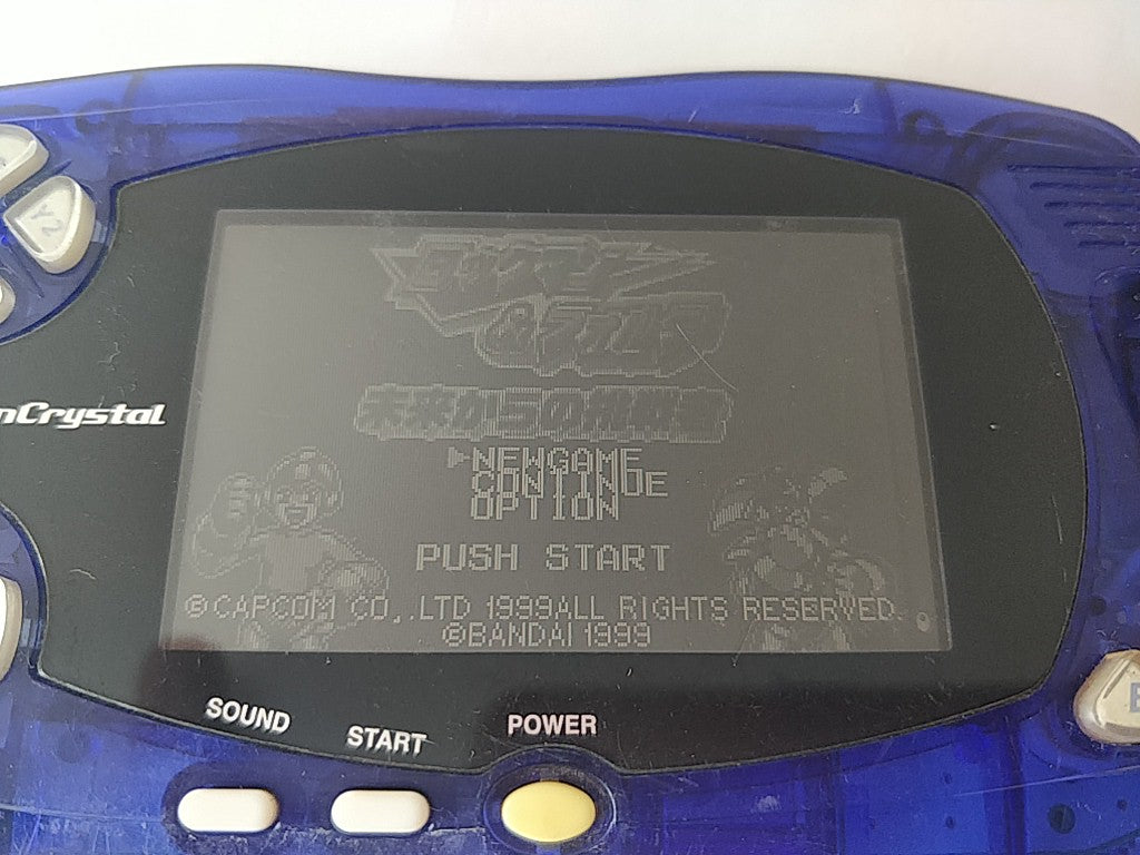 Wonder Swan Crystal Clear Blue BANDAI WSC Handheld Console tested-c1003- - Hakushin Retro Game shop