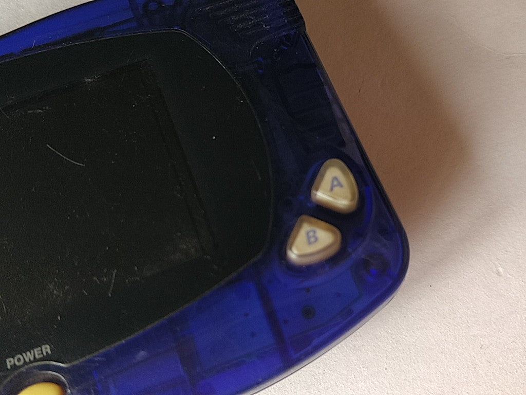 Wonder Swan Crystal Clear Blue BANDAI WSC Handheld Console tested-c1003- - Hakushin Retro Game shop